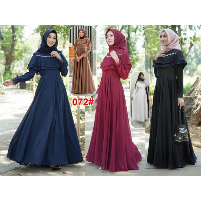 Vanesha Margaretta - 072 Maxi dress fashion import/Ada Versi Anak/ Baju muslim fashion import/ Baju rok mekar