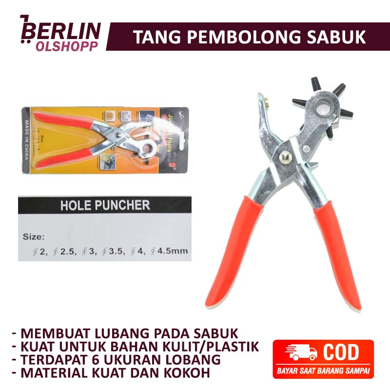 Alat Tang Pembolong Sabuk atau Tali jam Kulit / Kertas / plastik - Hole Puncher