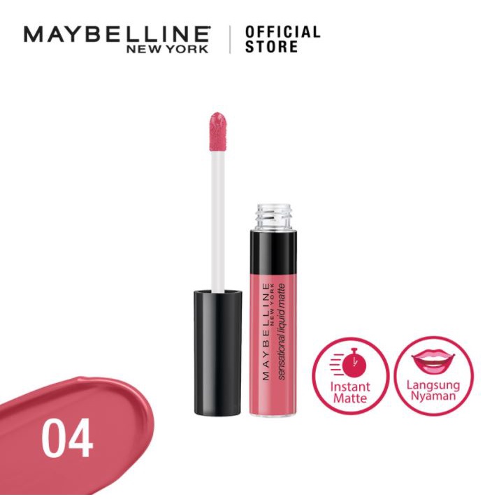 Maybelline Color Sensational Liquid Lipstick Make Up Lipstik (Matte Lipcream) - Sensationally Me