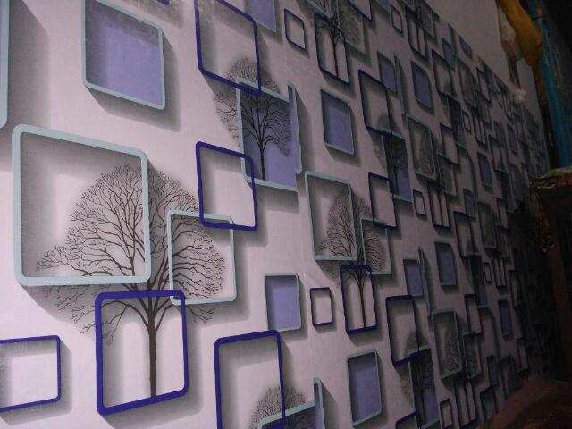 Wallpaper Dinding Sticker Motif 3d 45cmx10m