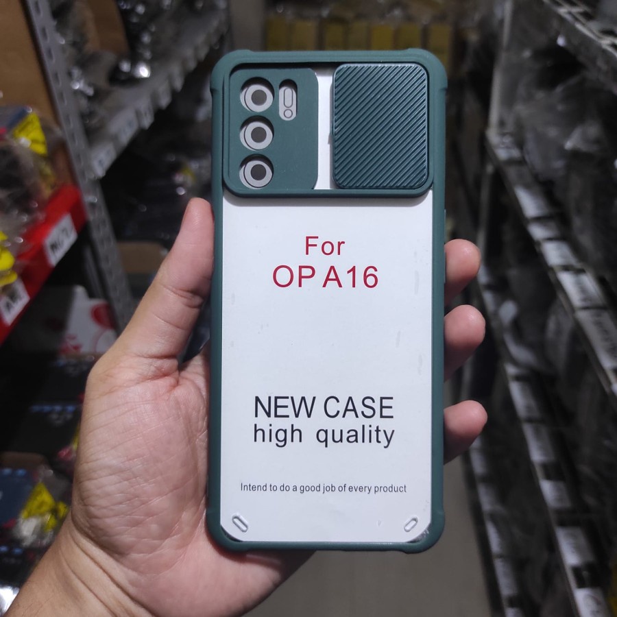 Case Oppo A16 Slide Clear Transparant Protaction Kamera Belakang