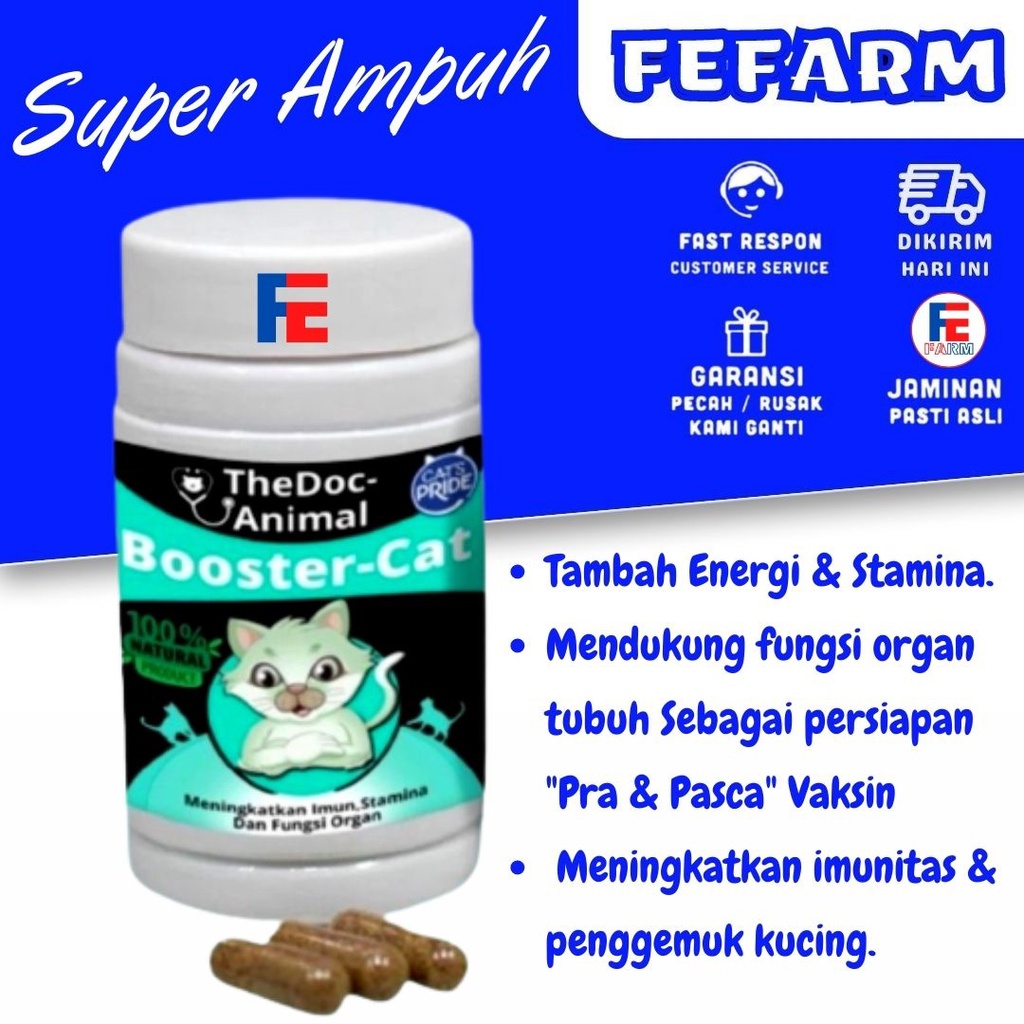 VITAMIN KUCING IMUNITAS STAMINA TUBUH BOOSTER CAT FEFARM