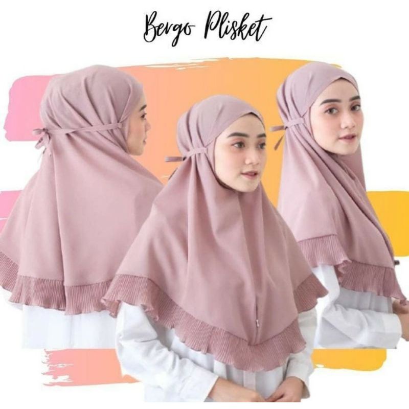 HIJAB BERGO PLISKET BERGO TALI MARYAM PLISKET NON PET IDOLA