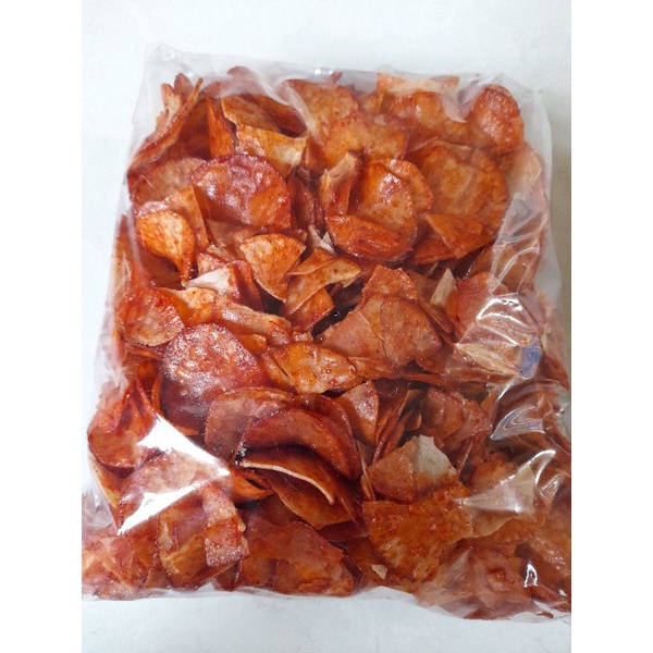 

keripik singkong pedas termurah 500 gram/kripik singkong balado rujak gratis ongkir majalengka