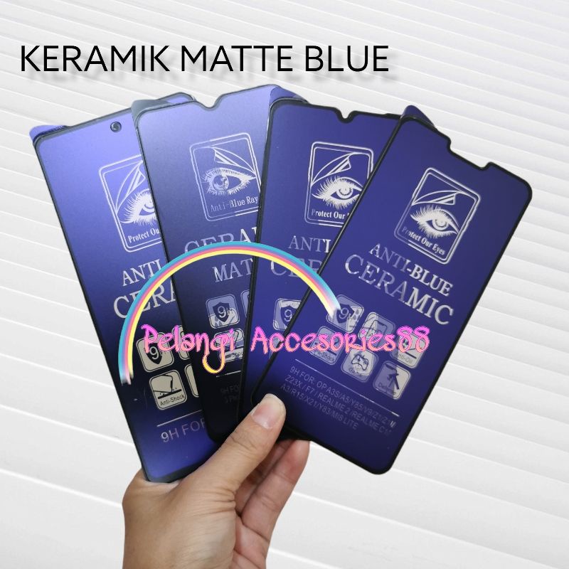 ANTIGORES XIAOMI POCO F3 / POCO F4 GT MATTE BLUE KERAMIK ANTI GORES ANTI RADIASI ANTI BLUE