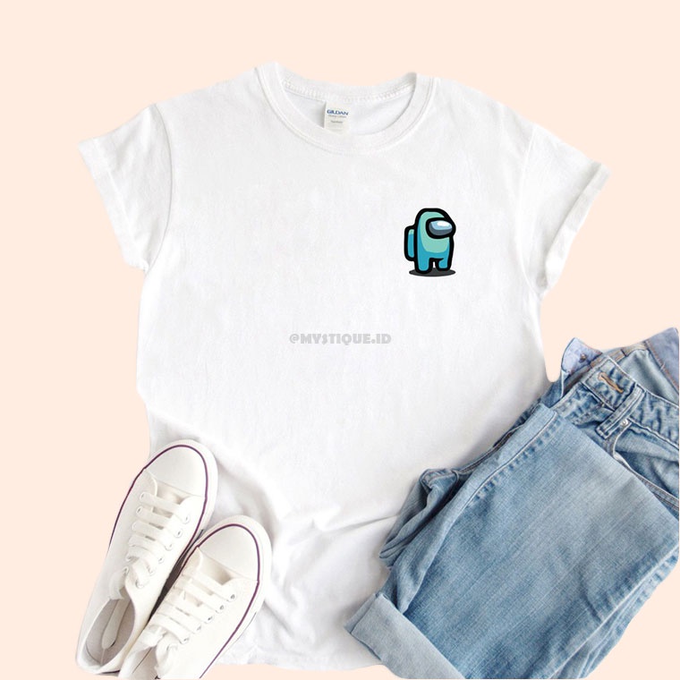 MYSTIQUE.ID - BAJU KAOS AMONG US MINT LUCU AESTHETIC