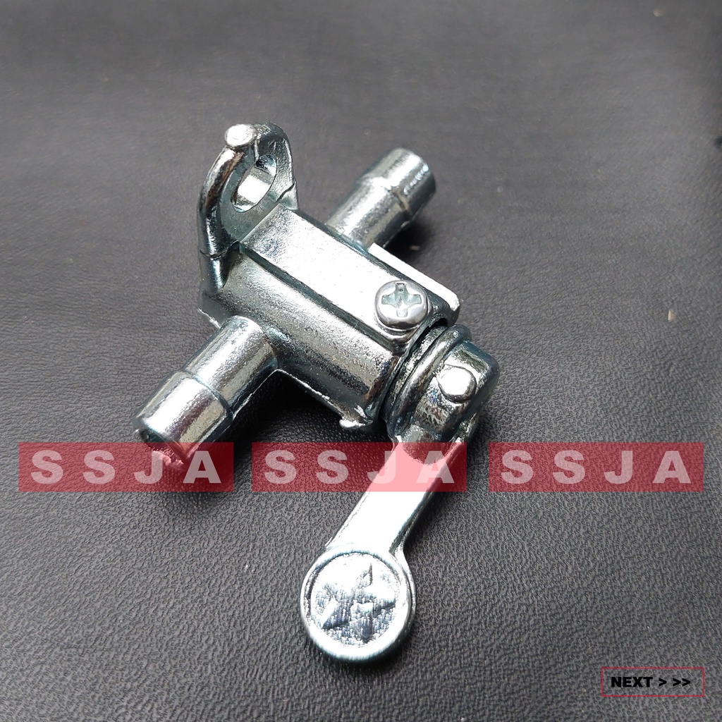 KRAN/KERAN BENSIN WARNA CHROME UNIVERSAL SEMUA MOTOR