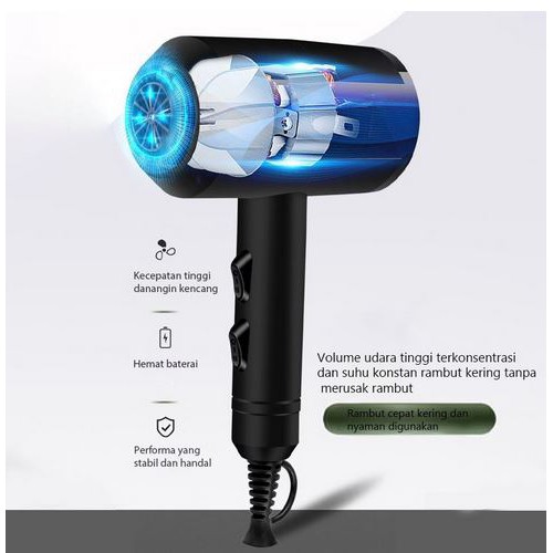 VOLTECH Hair Dryer 850 W / 750 W Pengering Rambut HairDryer Ionik Almina