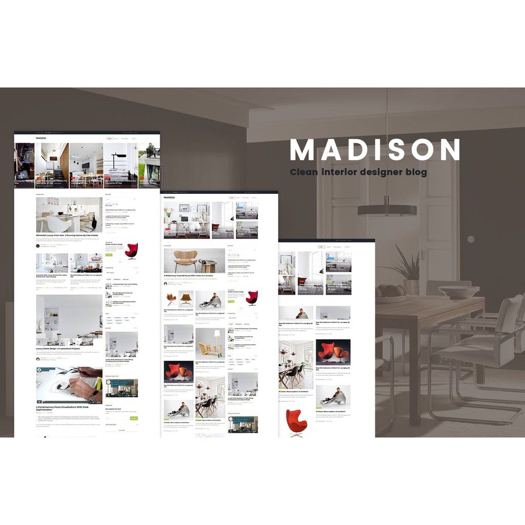 Template MADISON II Clean Designers Blog Template Web