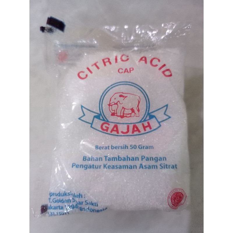 

Citrun Acid Cap Gajah 50gr ecer per 2sachet exp date update