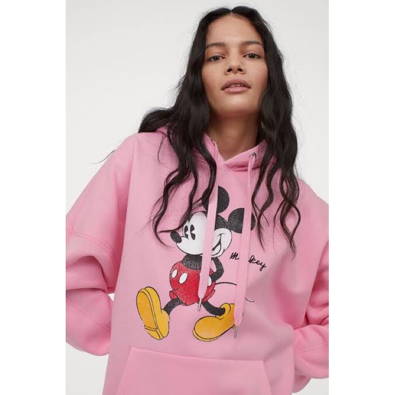 Hoodie H&M Mickey Disney Pink