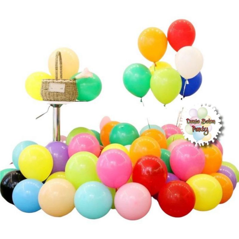 Balon Latex Doff / Balon Latex Doff Aneka Warna Per Pack (100pcs)