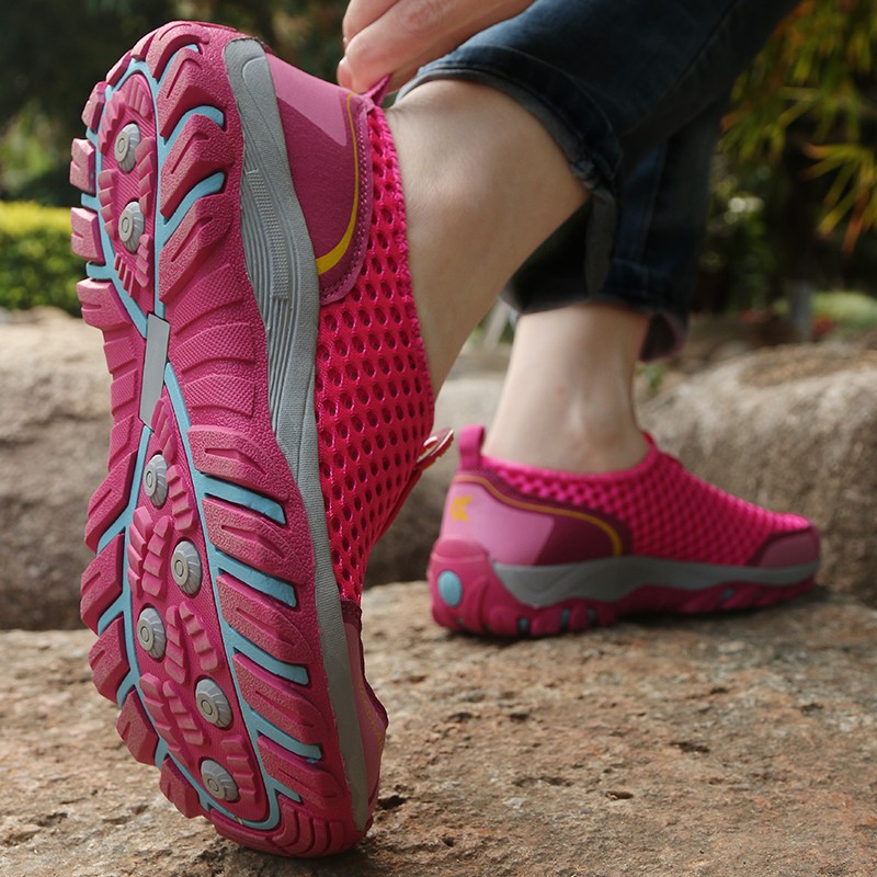 FOKU Sepatu Sneakers Wanita Terbaru Sepatu Olahraga Wanita Hiking Shoes Bernapas Non-Slip