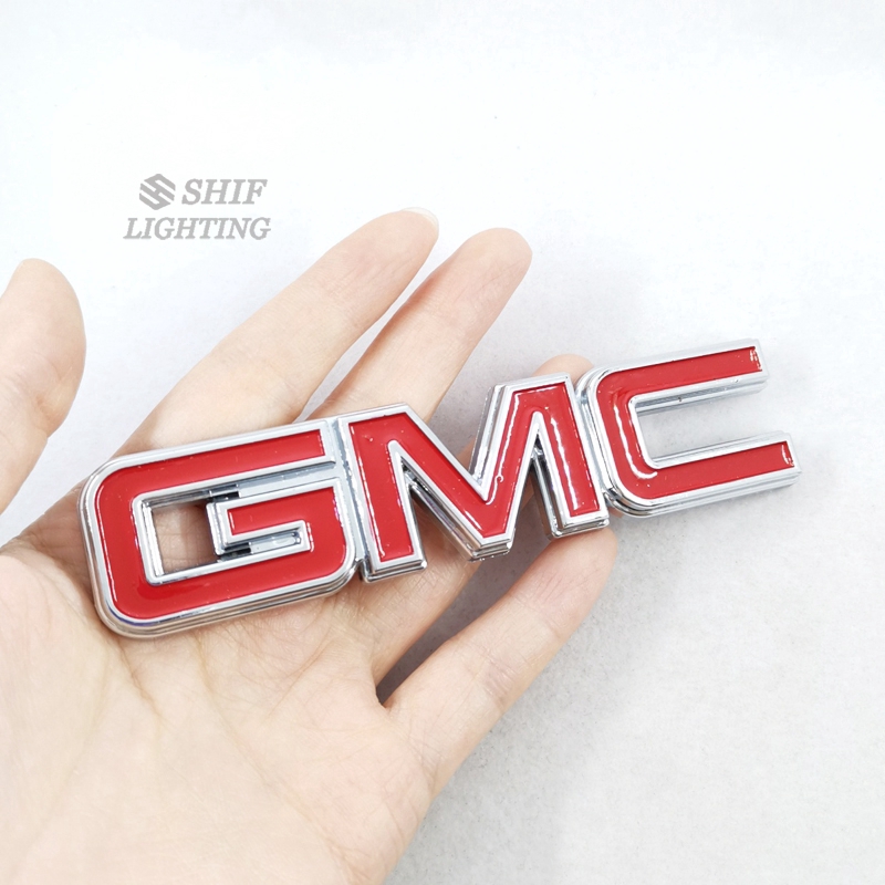 1Pc Stiker Emblem / Badge Motif Logo GMC Bahan ABS untuk Dekorasi Mobil GMC