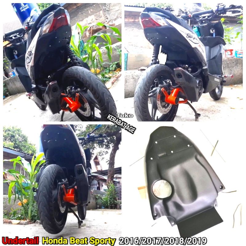 Undertail beat street Esp Sporty Eco Modifikasi Variasi Custom Spakbor belakang