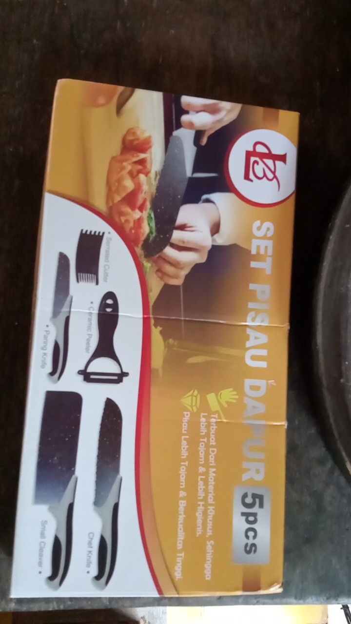 Pisau Set Batu Mineral Maifan Ceramic 5 In 1 Knife Set 5 Pcs + 1 Ceramic Peeler ( J13 )