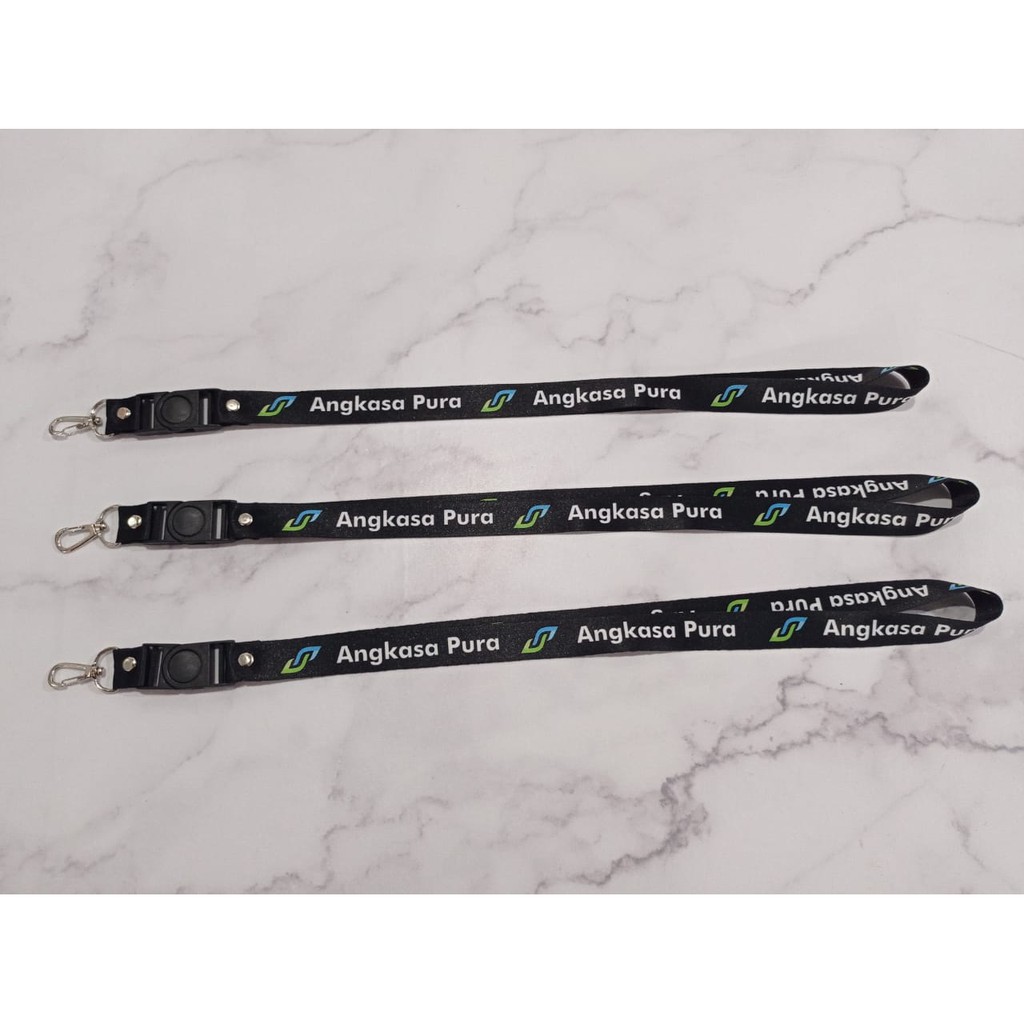 

Lanyard ANGKASA PURA HITAM | custom logo | print lanyard - gantungan hp - holder - yoyo logo