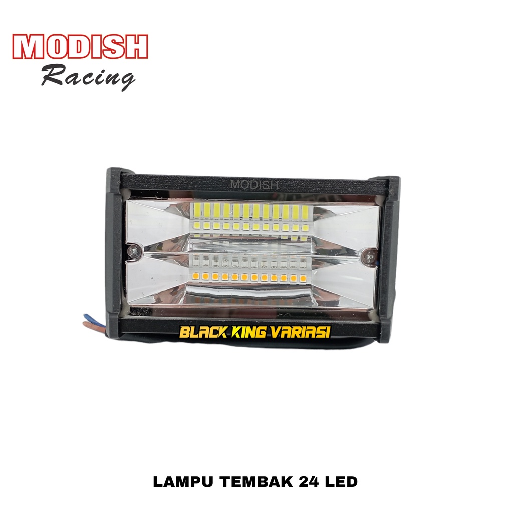 Lampu Tembak 24Mata Led Cwl 4597 2Warna White Yellow Strobo