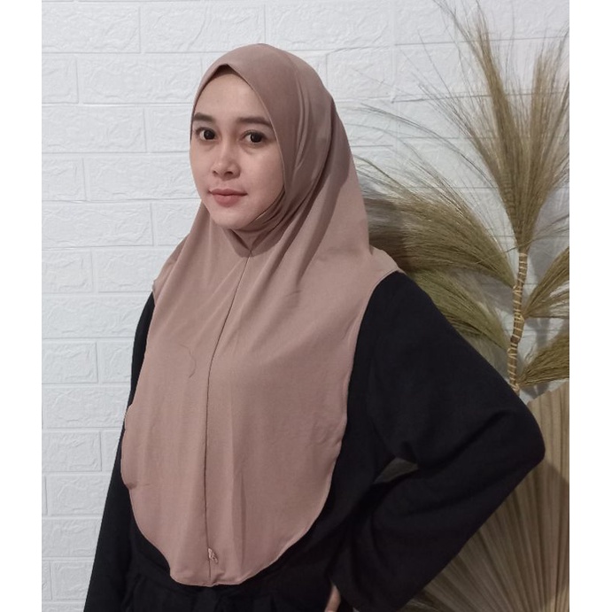Bergo Malaysia jilbab pet dagu antem | Shopee Indonesia