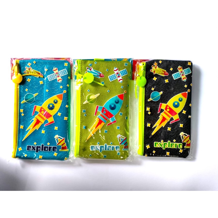 

Tempat Pensil Ukuran A6 Zipper Roket - ZB-1826