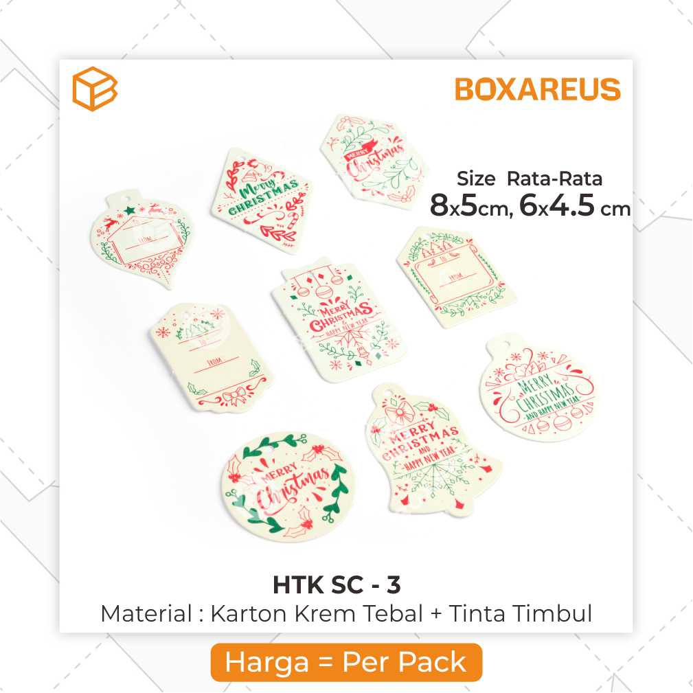 Hangtag Natal Hang Tag Christmas Kartu Ucapan Box Hampers | HTK SC