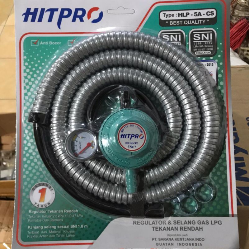 Regulator Gas HITPRO Paket Selang dan Meter (HLP-5A-CS