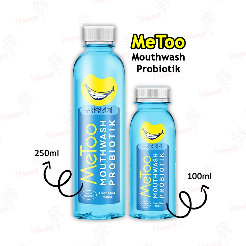 MeToo Mouthwash Fresh Mint / Obat Kumur Probiotik / Penyegar Mulut BPOM 100ml/250ml