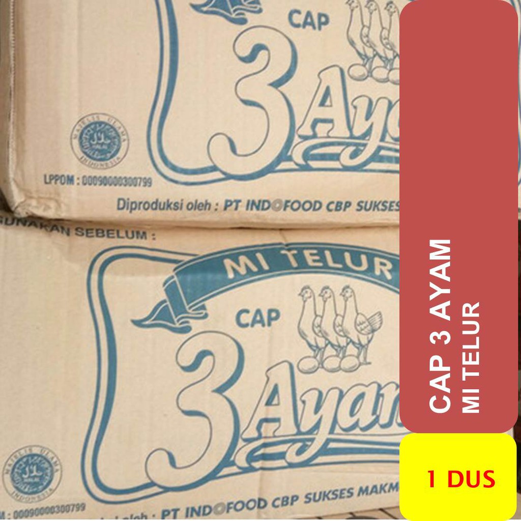 

CAP 3 AYAM Mie Telur kemasan dus 20 pack