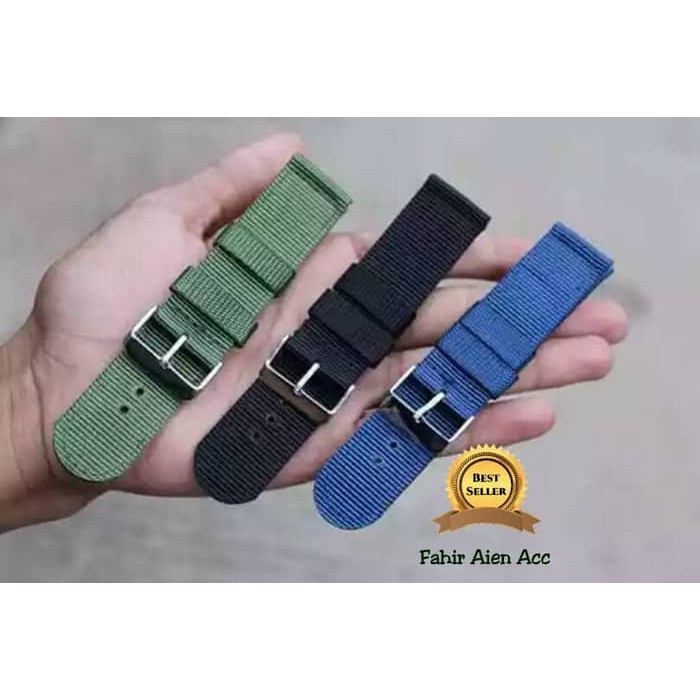 TALI JAM TANGAN KANVAS 20MM 22MM 24MM CANVAS NYLON STRAP UNIVERSAL