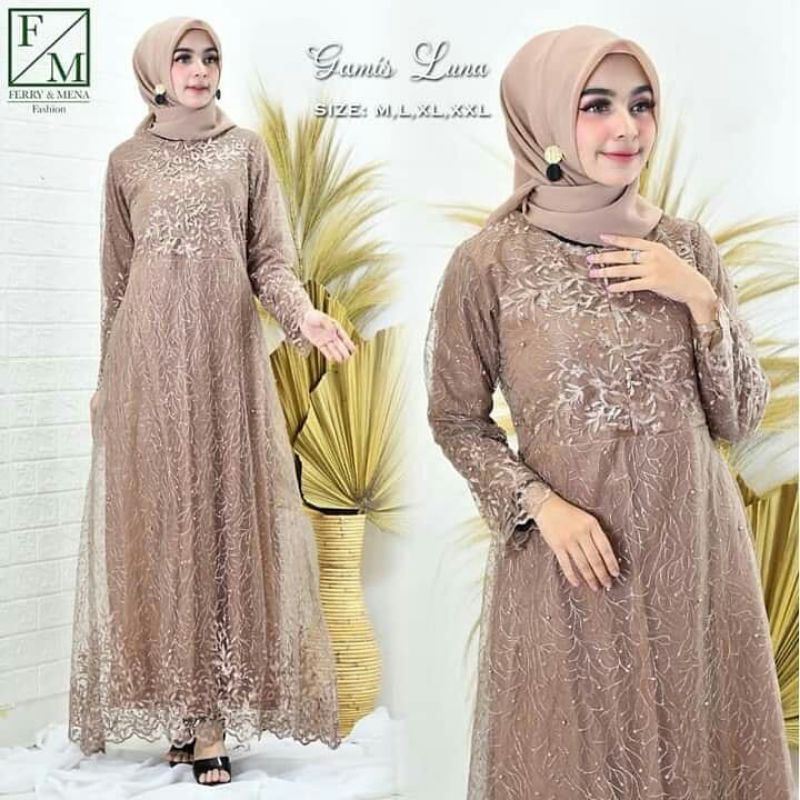 GAMIS TILE MODEL LURUS / DRESS PESTA