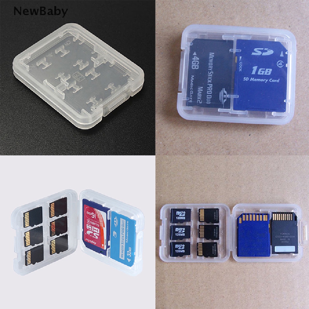 Kotak Penyimpanan Kartu Memori Micro SD TF SDHC MSPD 8 Slot