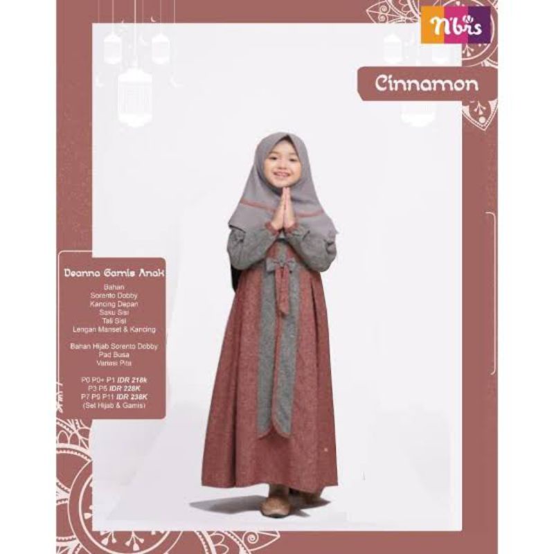 Nibras Deanna Gamis Anak Cinnamon P0