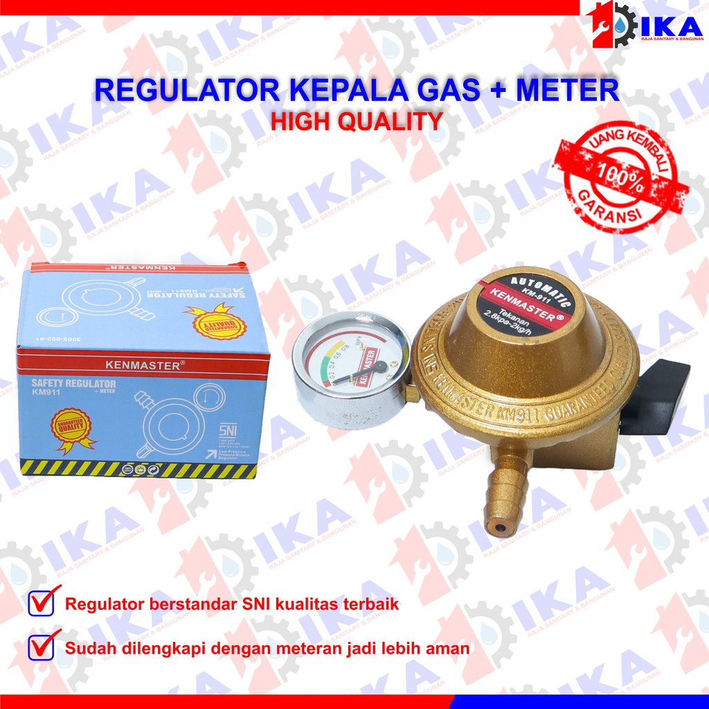 REGULATOR KEPALA GAS + METER KENMASTER ORI 100% AMAN STANDART SNI TOP