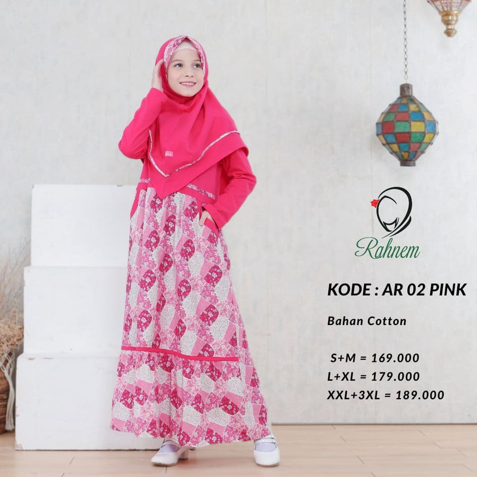 BISA COD - Gamis Anak Perempuan Rahnem  AR 01 AR 02 AR 03 / Fashion Muslim