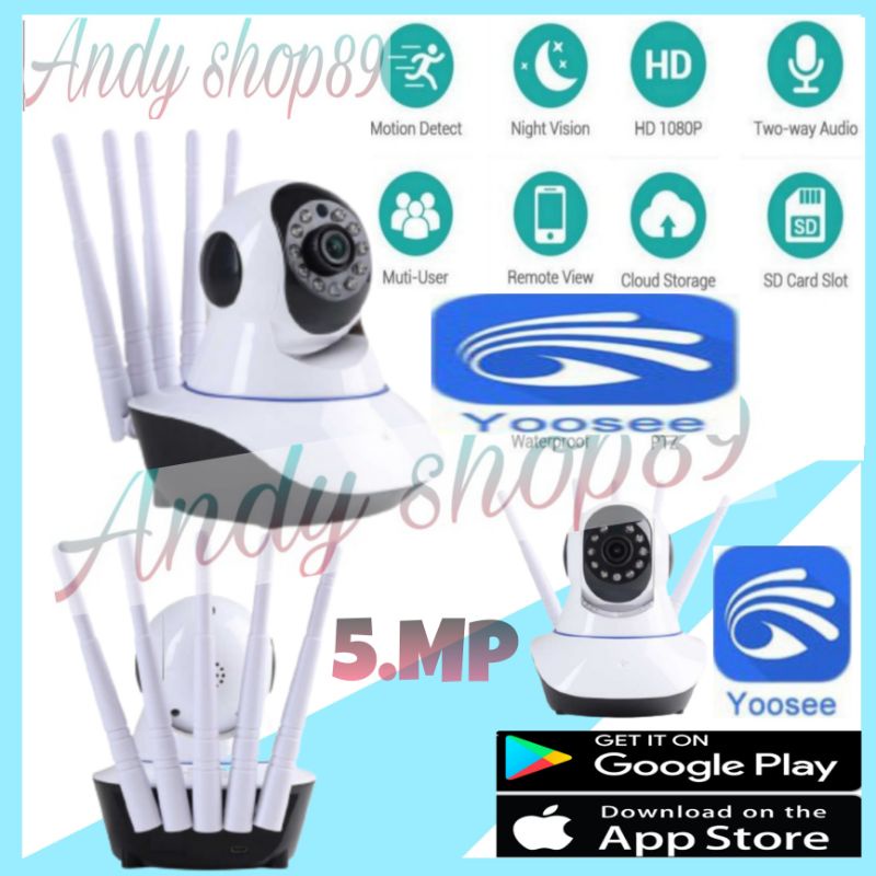 NEW IP CAM 5 ANTEMA 5mp (Wireless IP Camera CCTV Rotate 360)5MP murnih di jamin bagus