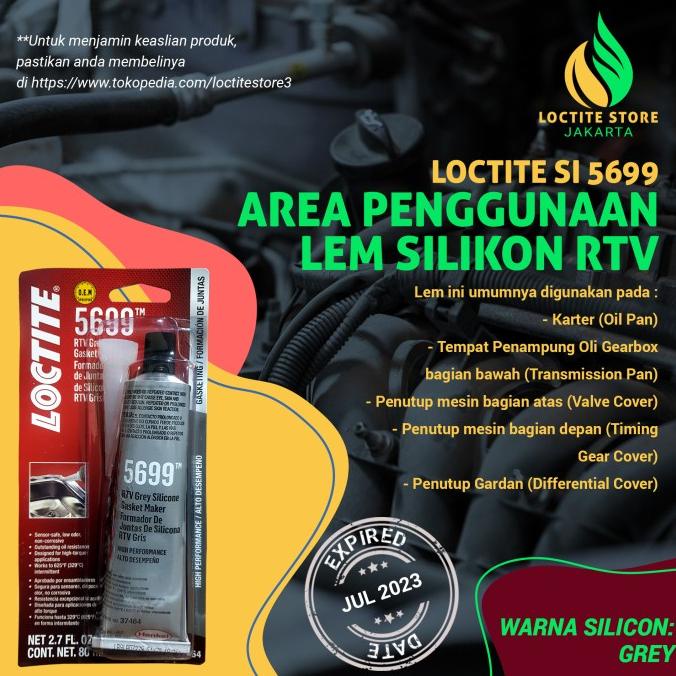 Lem Silikon Rtv Anti Panas Utk Karter Knalpot Radiator Loctite Si 5699