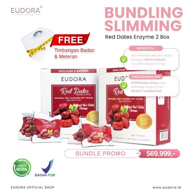 Eudora - BUNDLING PROMO 2 BOX Red Dates Free Timbangan Meteran