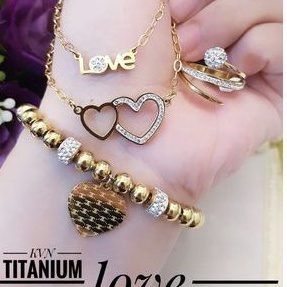 TiTanium set perhiasan wanita QA51