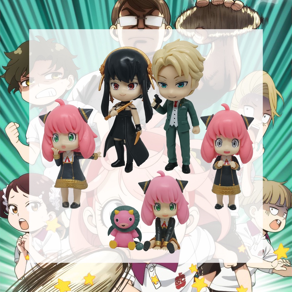 Action Figure Spy X Family "ania/anya forger, loid forger, yor forger, chimera" - areaanime.id