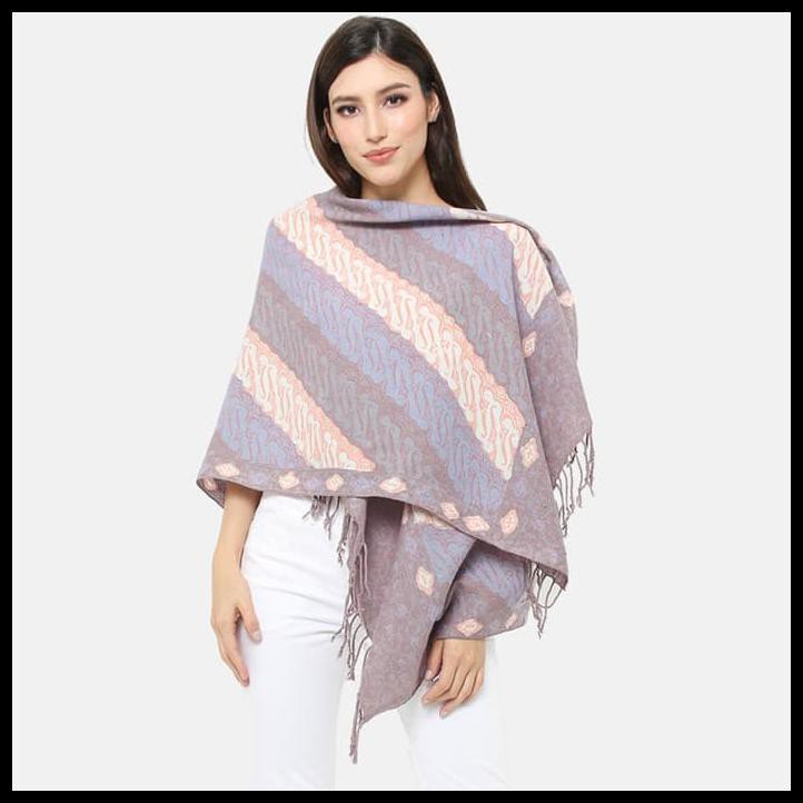 Anakara Syal Batik Wanita- Dobby Shawl Dusty Purpila- Ungu - Ungu
