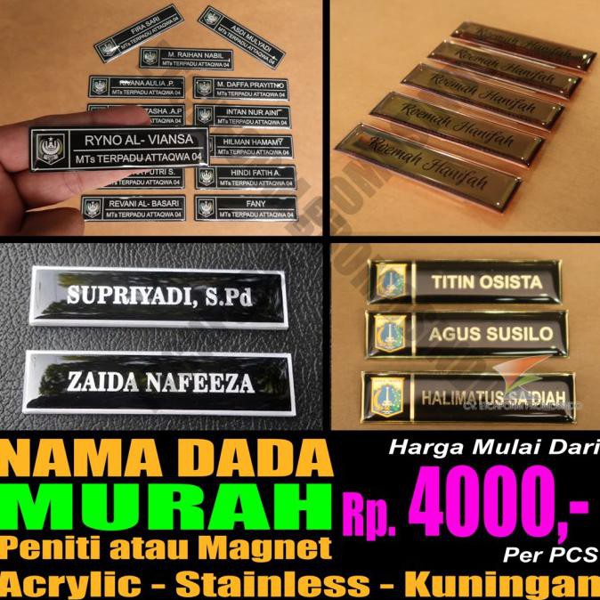 

Diskon Nama Dada - Name Tag - NT ACRYLIC, Peniti Promo Awal tahun