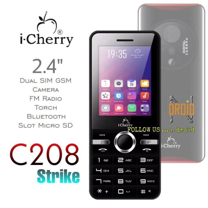 Icherry C208 Strike - Hp Candybar 2,4" Dual Sim Gsm - Hp Murah - Blue