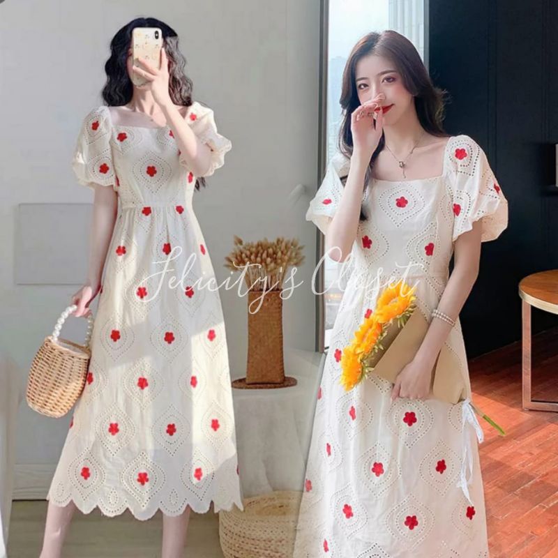 gaun pesta Casual model Korea import Premium putih M L XL