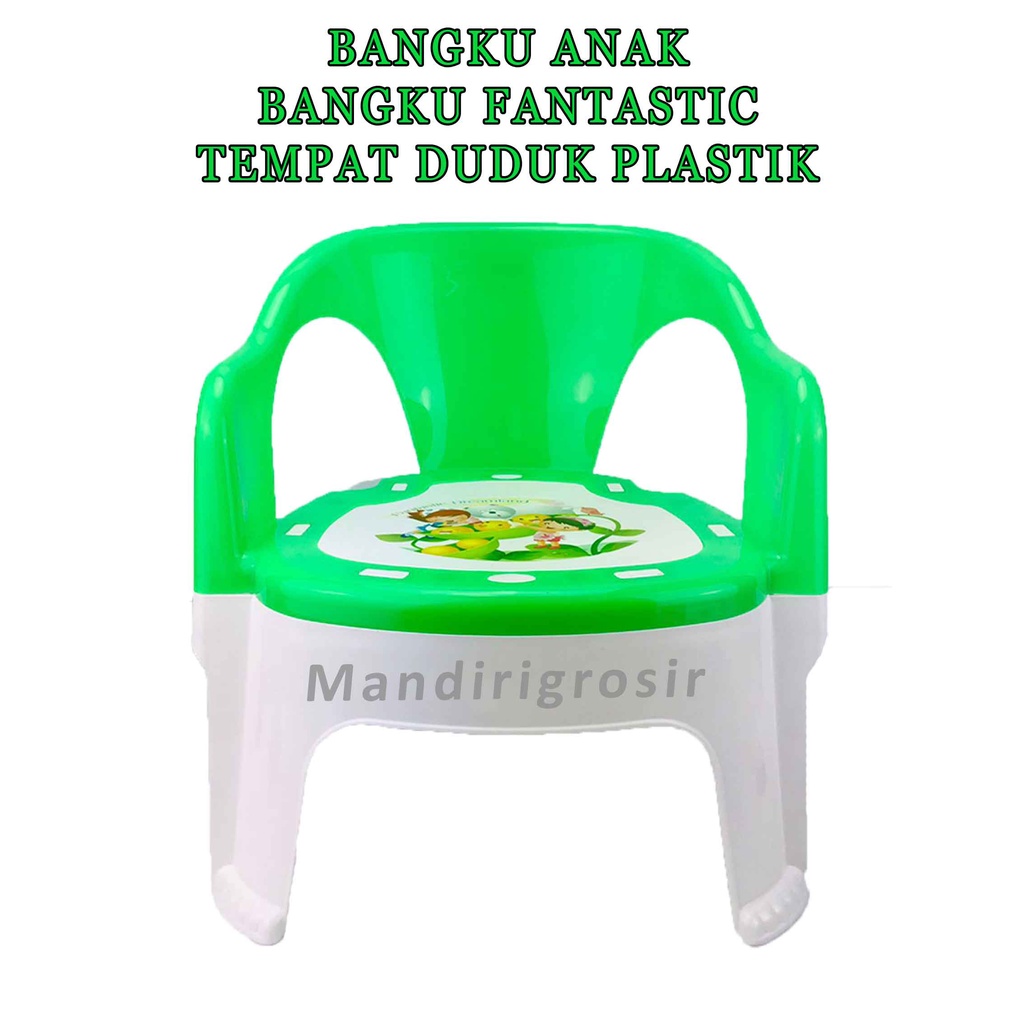 Kursi dengan Pegangan &amp; Senderan * Bangku Anak Fantastic * Bangku Plastik * Multifungsi