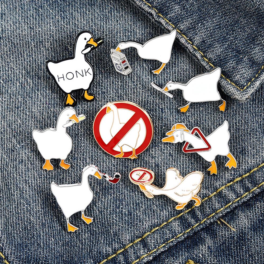 Needway Enamel Pin Lucu 1pc Hadiah Untuk Teman Anak Fashion Perhiasan Ransel Lencana Hewan Lucu Kerah Pin