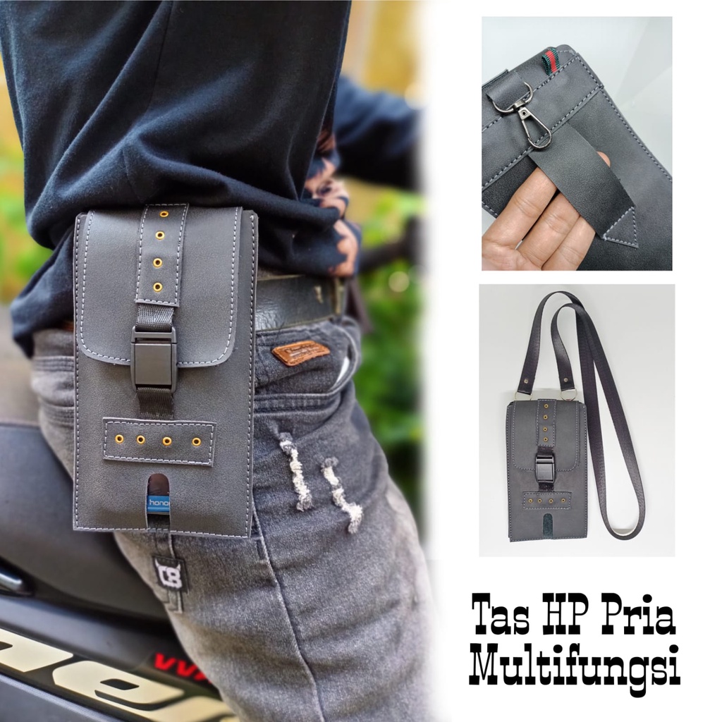 TAS PRIA MULTIFUNGSI - TAS HP - SLING BAG MINI PRIA - TAS SELEMPANG PRIA BISA JUGA DI PINGGANG