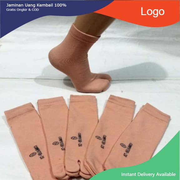 Kaos Kaki jempol Coklat Polos Wanita/ Wanitamuslimah