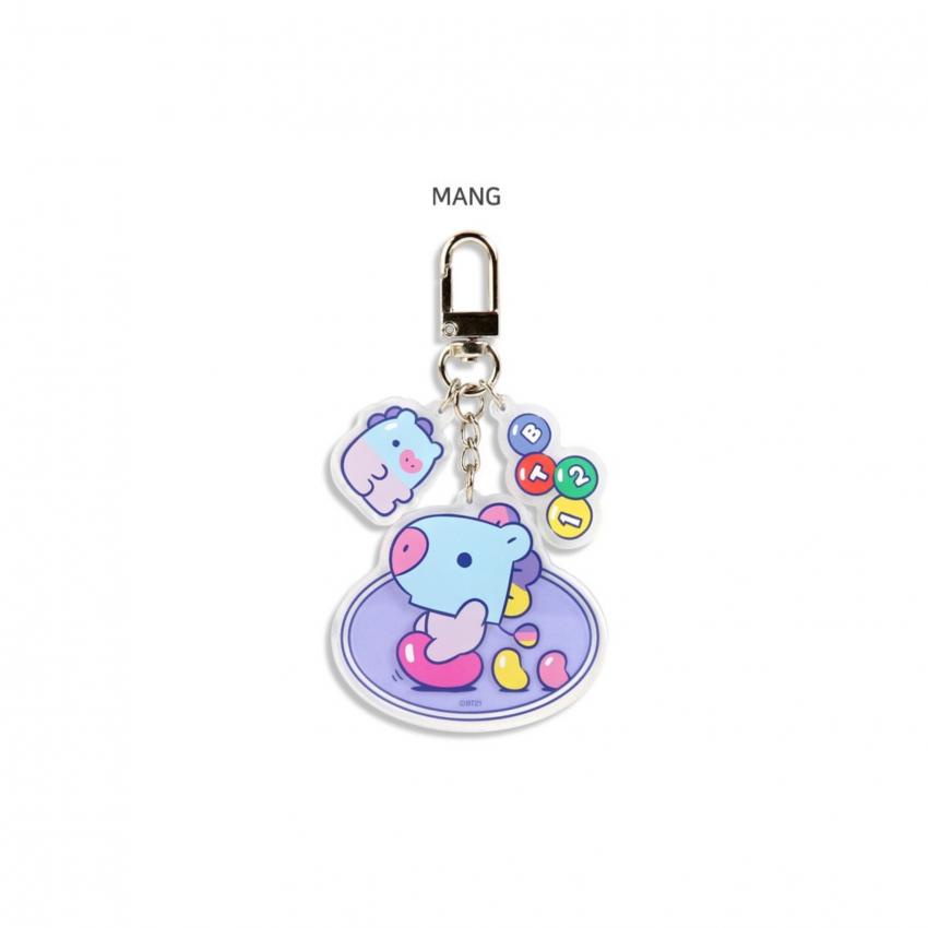 Gantungan Kunci Desain Kartun KPOP BTS BT21 CHIMMY COOKY KOYA MANG RJ SHOOKY TATA Bahan Akrilik