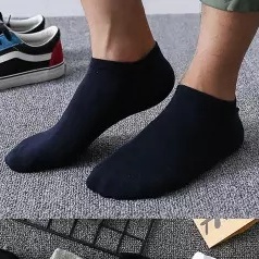 TOKO KL | (12 pasang) kaos kaki pendek mata kaki hitam polos ankle socks pria wanita dewasa unisex murah