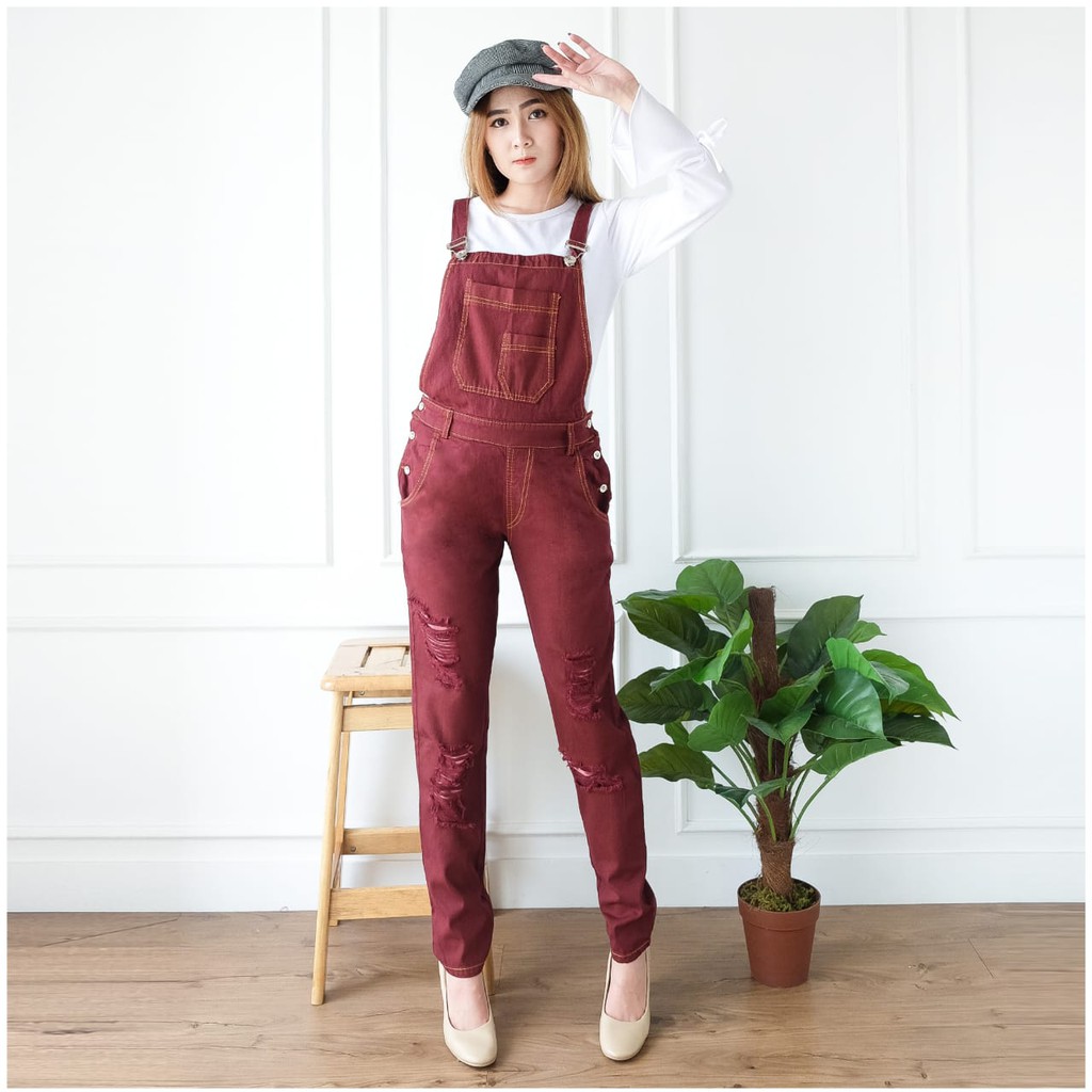 [Jamsuit jeans RO]Jumpsuit wanita Jeans varian warna